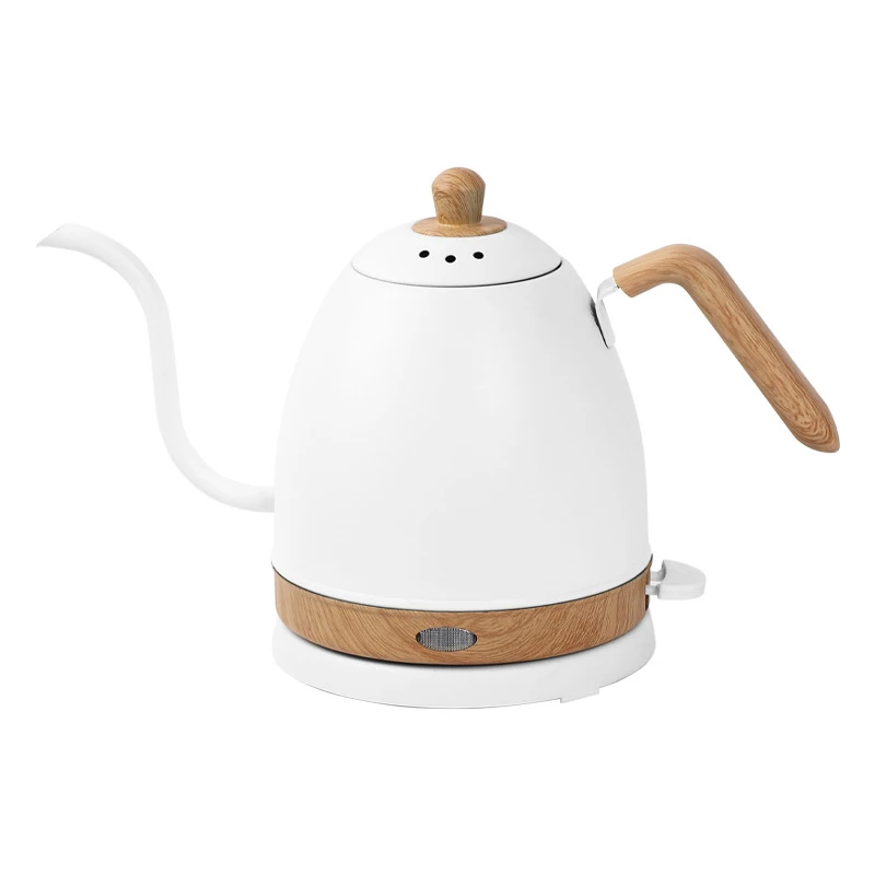 Tetera Eléctrica De Cuello De Cisne De 800 Ml (amarilla), 1000 W, Acero Inoxidable 304 Con Boquilla Estrecha Para Servir A Mano.