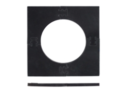 Relaxdays Anillo Protector 'r6' Para Diana De 45 Cm, Protección De Pared, Eva, Recogedor De Dardos 71x71x3 Cm, Negro