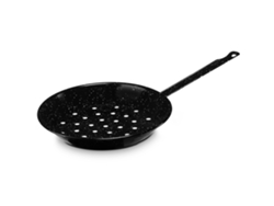 Sartén Castañera Inducción 28 cm Asar Castañas, BRIEBE Levante, Acero Esmaltado, Fuego Gas