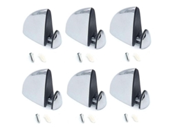 Soportes Ajustables Para Estantes De Vidrio En Cromo Pulido, 6 Piezas, Para Estanterías, Baños Y Vitrinas.