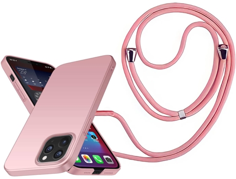 Funda Iphone 12 Pro Max Turtleshell Rígida con Collar Rosa