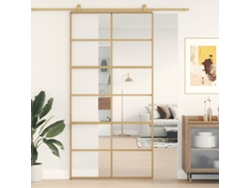 Puerta corrediza | Puerta corredera de 102,5 x 205 cm, ESG, vidrio/aluminio dorado, WSD865002, Lovely Home