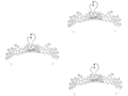 Conjunto De 3 Tocados De Novia Con Corona De Cisne Y Diamantes De Imitación Para Mujer.