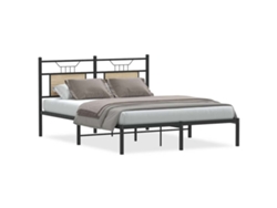 Maison Exclusive - Estructura De Cama Sin Colchón Madera Roble Sonoma 140x200 Cm