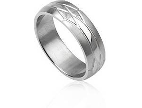 Anillo BIJOUCOLOR Cinzelado (Acero - Plateado - 7 mm)