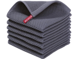 Juego de paños de cocina Kofihety textura waffle gris (30x30cm)