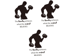 Juego De 3 Pegatinas De Pared Deportivas Motivacionales Con Frases Inspiradoras.