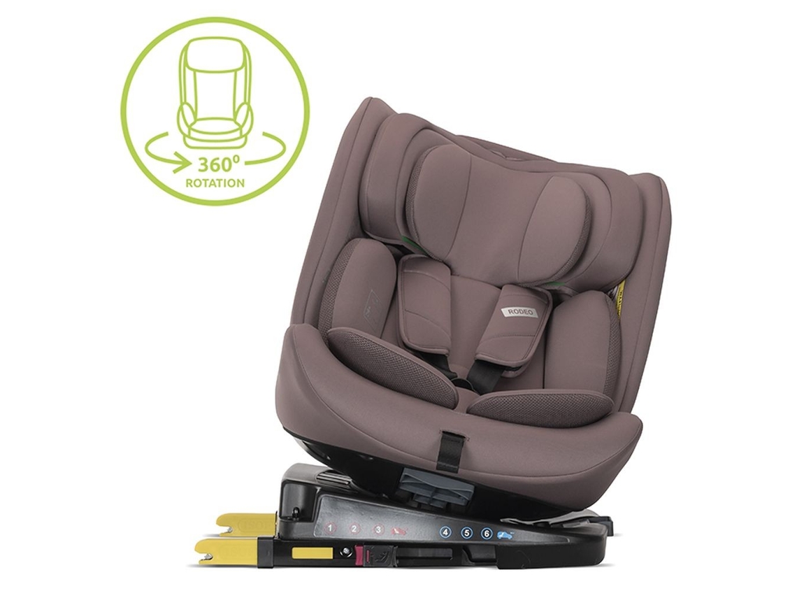 Silla de coche Rodeo I Talla 40 150 cm con Isofix y rotación de 360° de Lorelli Rosa Oscuro