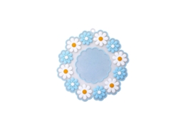Posavasos aislante de silicona Baok para vasos Blue Daisy, impermeable y resistente a la grasa, con base resistente al calor para uso en la cocina.
