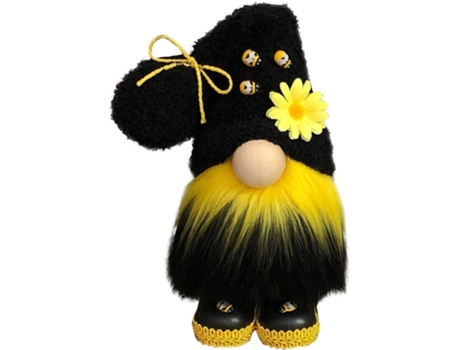 Bee Gnomes Gnomes Plush World Bee Day Muñeca sin rostro Juguete de peluche Decoración hecha a mano Adornos Agradables