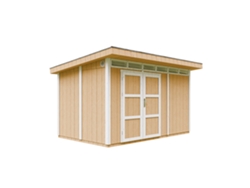 Caseta Jardin paneles a base de Madera LP SmartSide 8,7 m² con Suelo y Baldosas Bituminosas - L279xA412xA237 cm - TIMBELA M904A - HARVEST HONEY