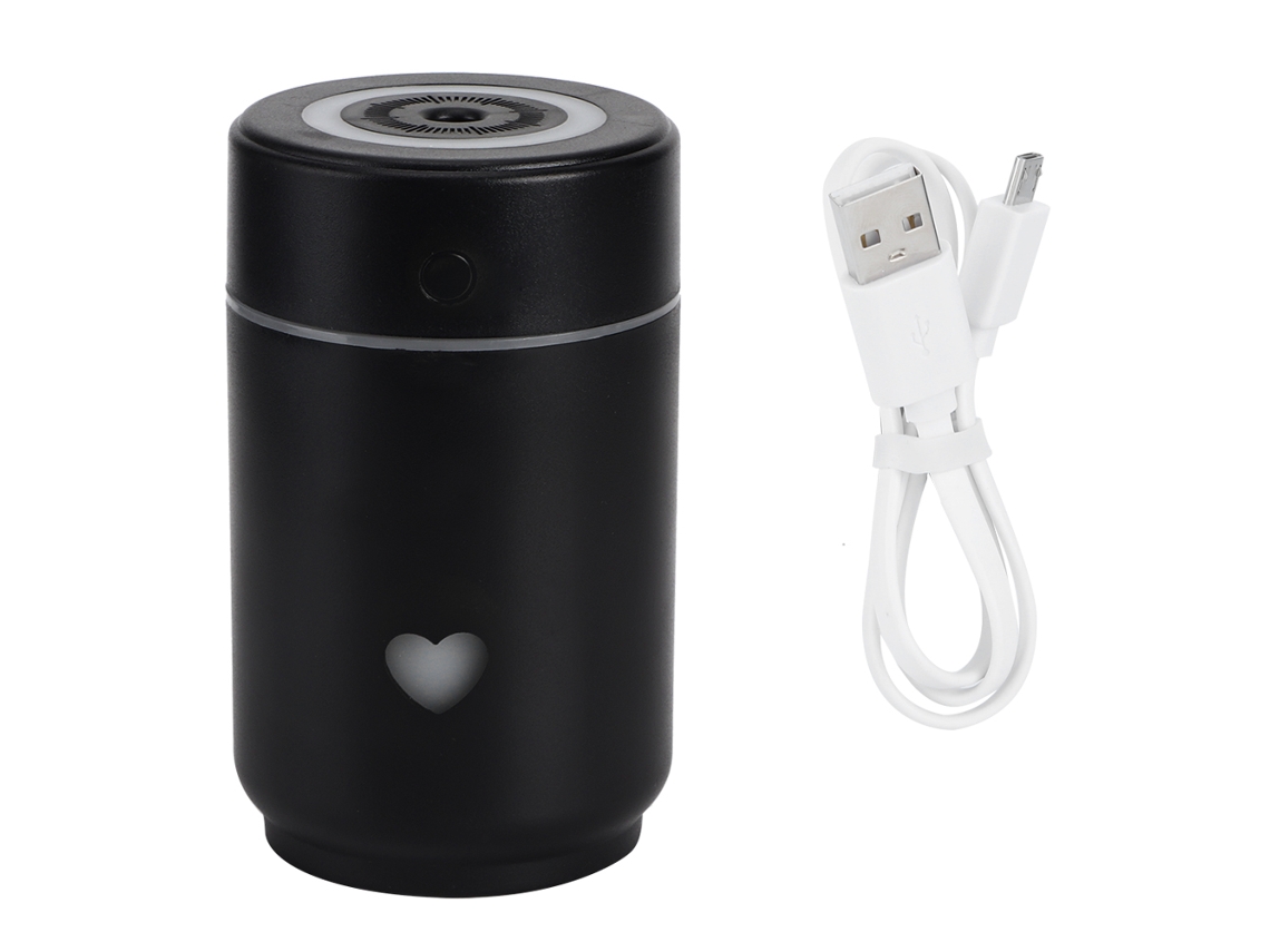 Humidificador de aire portátil USB Mdug de 220 ml, mini purificador de aire humidificado (negro)