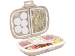 Organizador Diario De Medicamentos, Estuche Portátil Con 8 Compartimentos Para Vitaminas Y Aceite De Hígado De Bacalao.