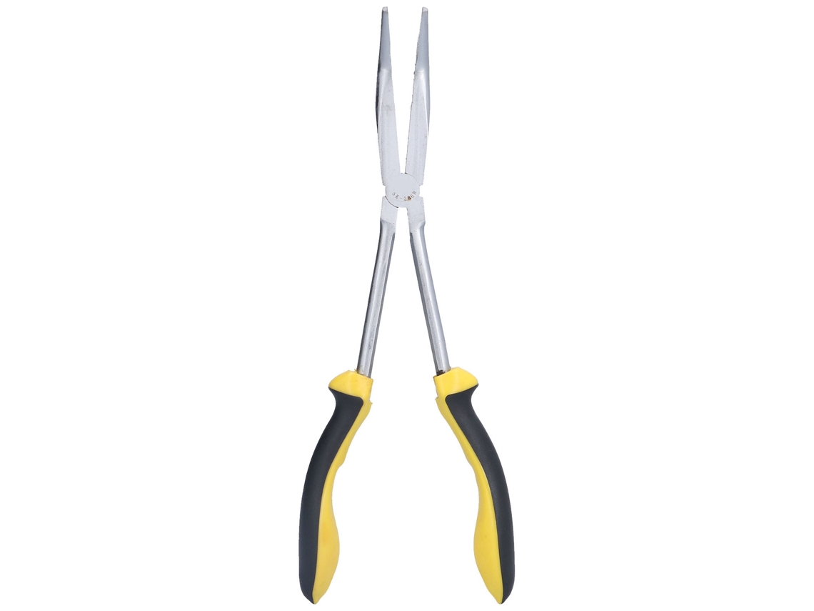 Alicates De Punta Larga Curvada Sk-285b De 60 Grados Con Mangos De Pvc Para Mantenimiento Manual.