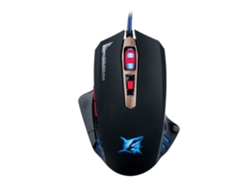Ratón para juegos con cable, retroiluminación, resolución de 3200 DPI, 4 botones, velocidad de respuesta de 1 ms, diseño para diestros, color negro*.
