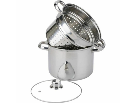 Vaporera con Cacerola BAUMALU Ø 20 cm Metal Acero Inoxidable 5 L