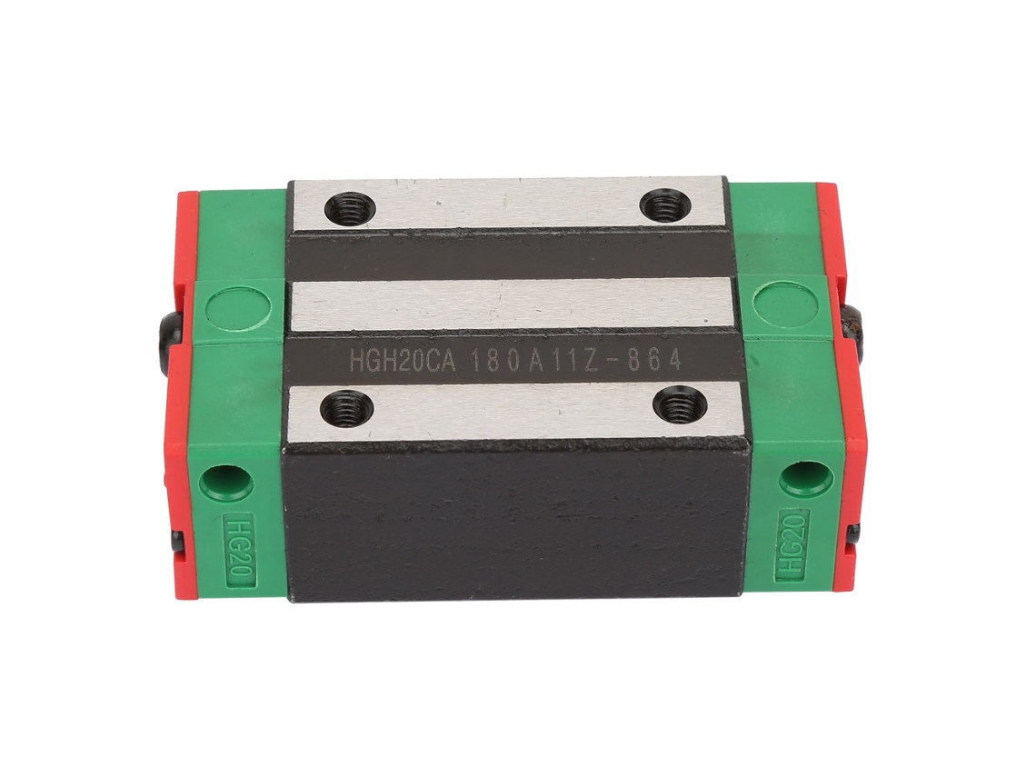 Bloco deslizante de aço para trilhos lineares de 20 mm (vermelho e verde)