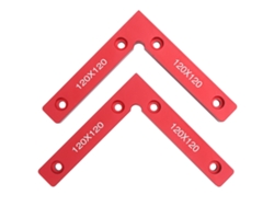 2 abrazaderas de ángulo recto de 90 grados en forma de L de aleación de aluminio de 120x120 mm para carpintería
