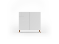 Zapatero HERDASA Bergen Blanco, Nogal (87 x 90 x 27 cm)