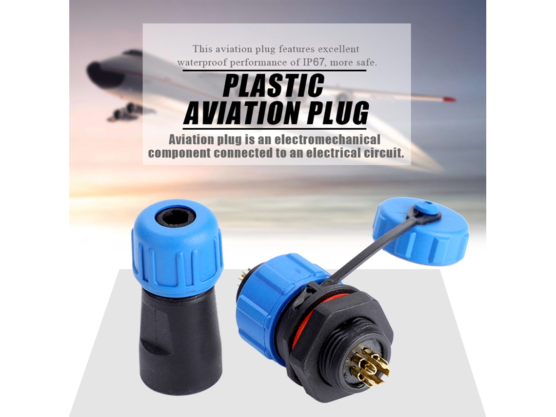 Omni-conector De Enchufe Y Socket De Plástico Impermeable Ip67 Sp13 De 5 Pines