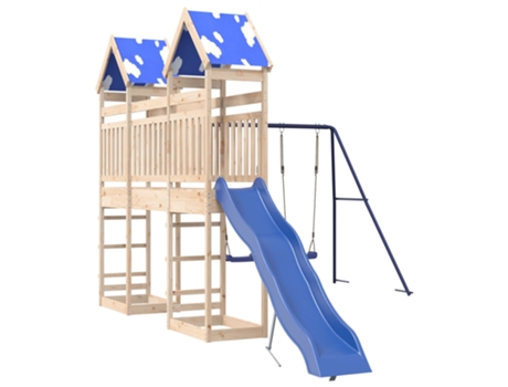 Parque infantil de exterior de VIDAXL madera maciza de pino