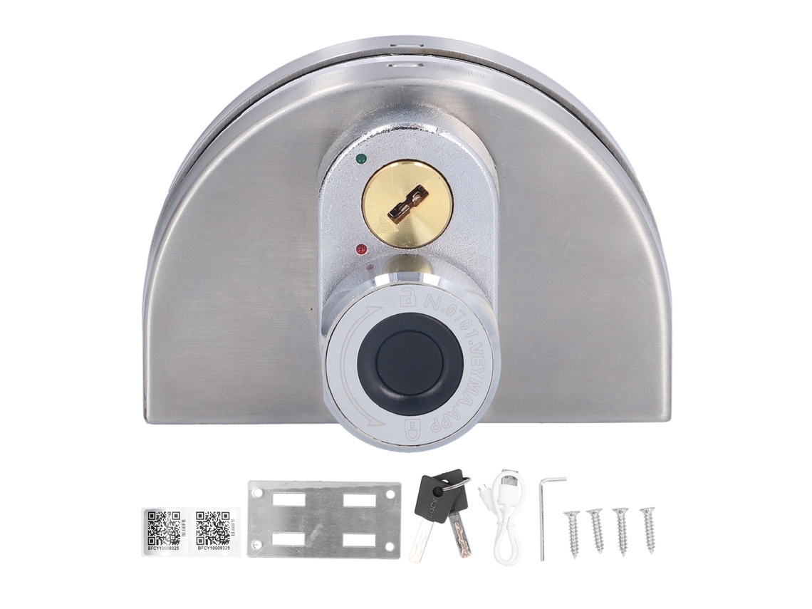 Cerradura Inteligente De Cristal Con Sensor Electrónico De Huellas Dactilares Para El Hogar Y La Oficina.