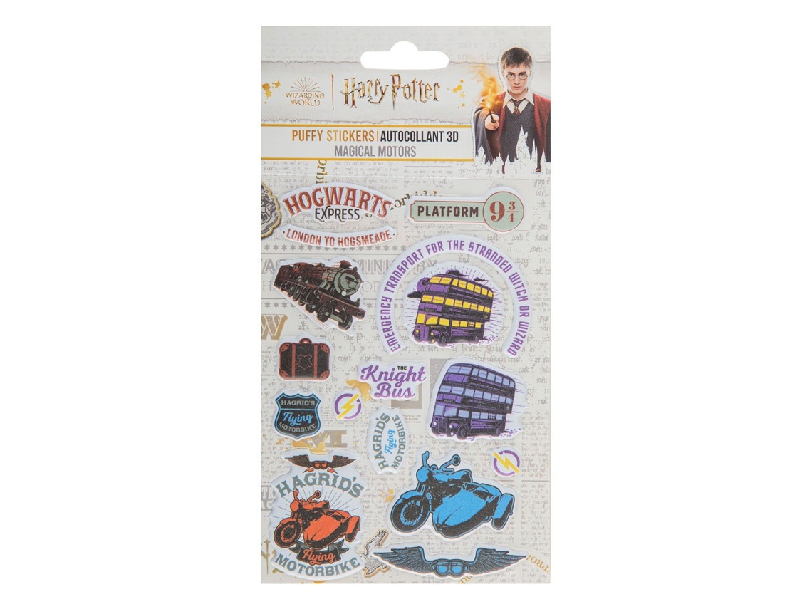 Autocolantes Magical Motors Harry Potter Puffy Coloridocinereplicas