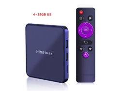 Box Smart Tv H96 Max V12 Set- android 12.0 Rk3318 5GWiFi con RC Blue US Plug 4 + 32GB