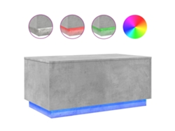 Mesa de centro con luces LED gris cemento MAISON EXCLUSIVE (90x50x40 cm)