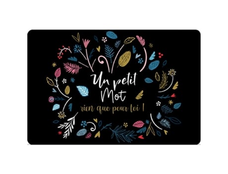 Tarjeta doble KIUB Des Plumes Et Des Fleurs Un Petit Mot
