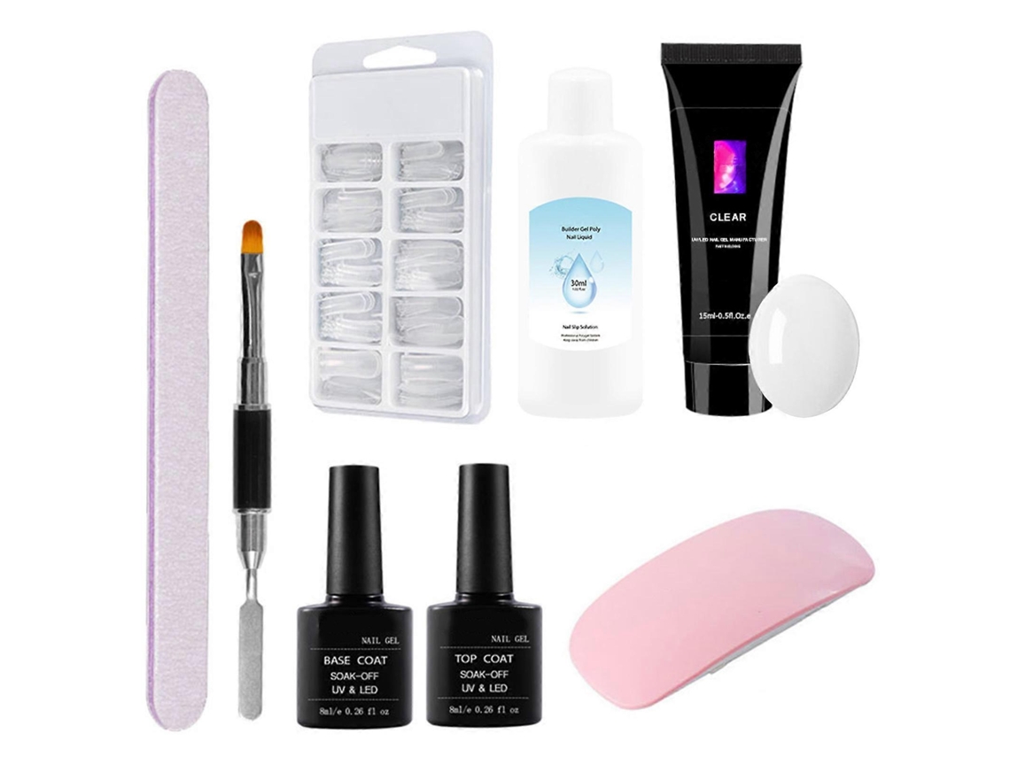 Kits de uñas de gel con lámpara, extensiones de uñas, kits de inicio populares para esmalte de uñas, herramientas de manicura para mujeres Ly Ebike