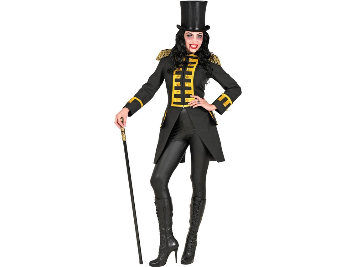Disfraz de Mujer WIDMANN frac chaqueta desfile negro (Tam.: S)