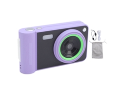 Câmera Digital 1080p Com Zoom 16x Tela 2.8 Polegadas Antishake Luz De Preenchimento Portátil Compacta Para Estudantes Roxo Escuro