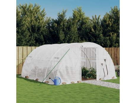 Invernadero VIDAXL con Estructura de Acero Blanco 16 m² 4x4x2 m