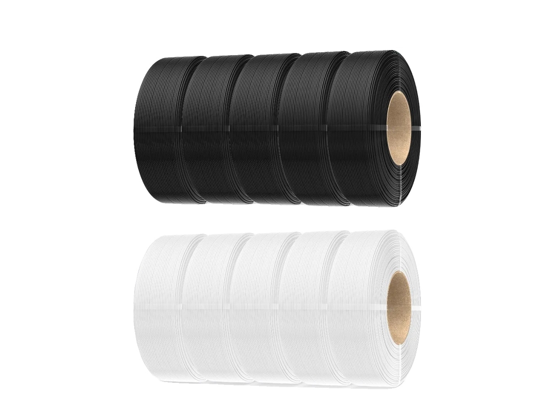 Filamento para impresora 3D, 1,75 mm de diámetro, sin burbujas, PETG BK WT OEM