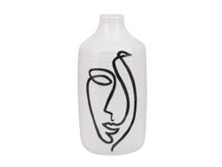 Jarra De Flores Aenus Grés 22 Cm Branco