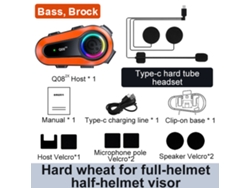 Intercomunicador Bluetooth 5.0 Para Casco De Motocicleta Con Cancelación De Ruido, Alcance De 1000 M, Para 2 Conductores.