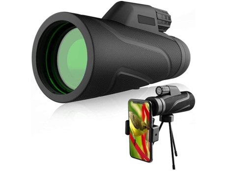 Monocular HD de alta potencia 12X50 con soporte de trípode para monocular de visión de teléfono inteligente con prisma Bak4 portátil impermeable Pa...
