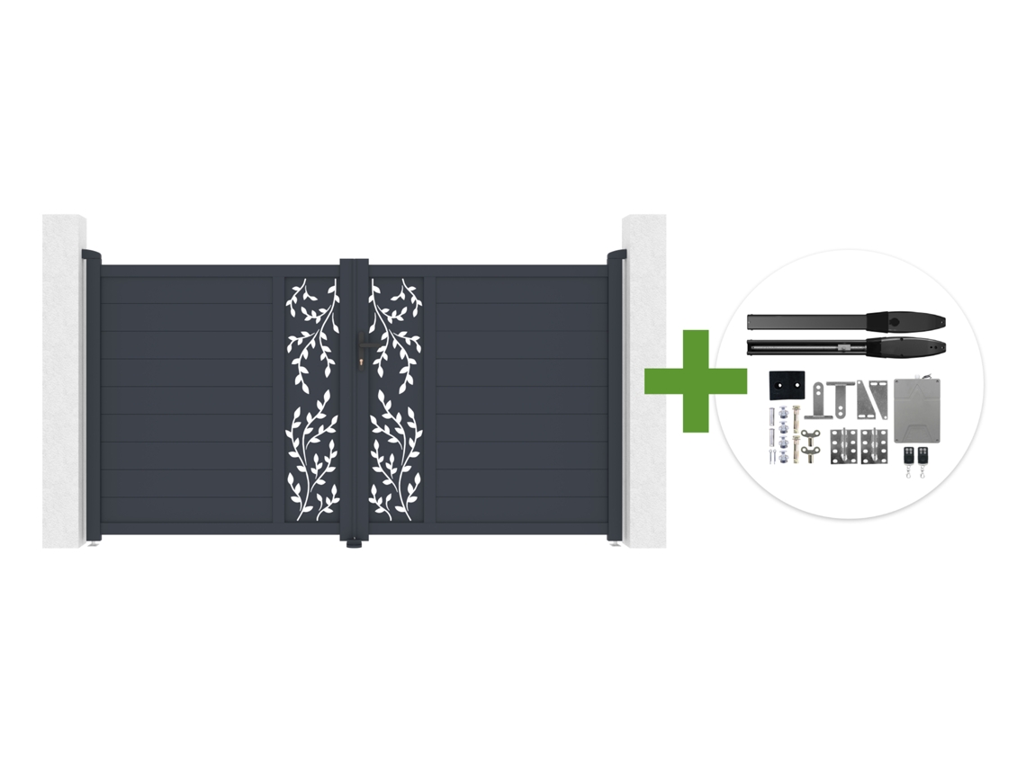 Puerta Batiente Folya 3m Al.160cm + Motor Hiker B200