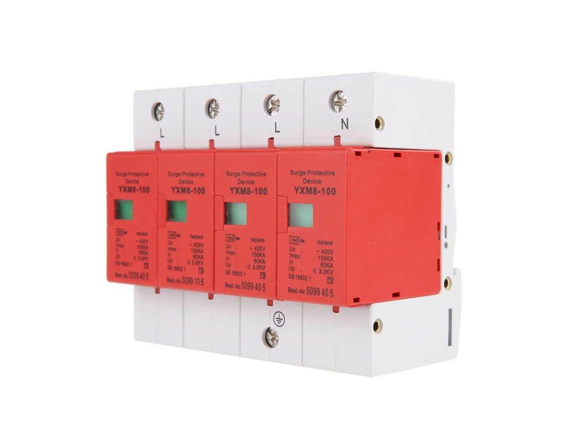 Disyuntor De Protección Contra Sobretensiones De 100 Ka Para Uso Doméstico Con Instalación En Riel Din.