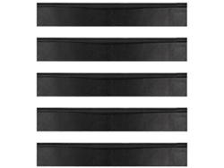5 Gomas Elásticas De Repuesto Para Limpiadores De Ventanas Profesionales, Tiras De Goma Negras De 25x2 Cm.