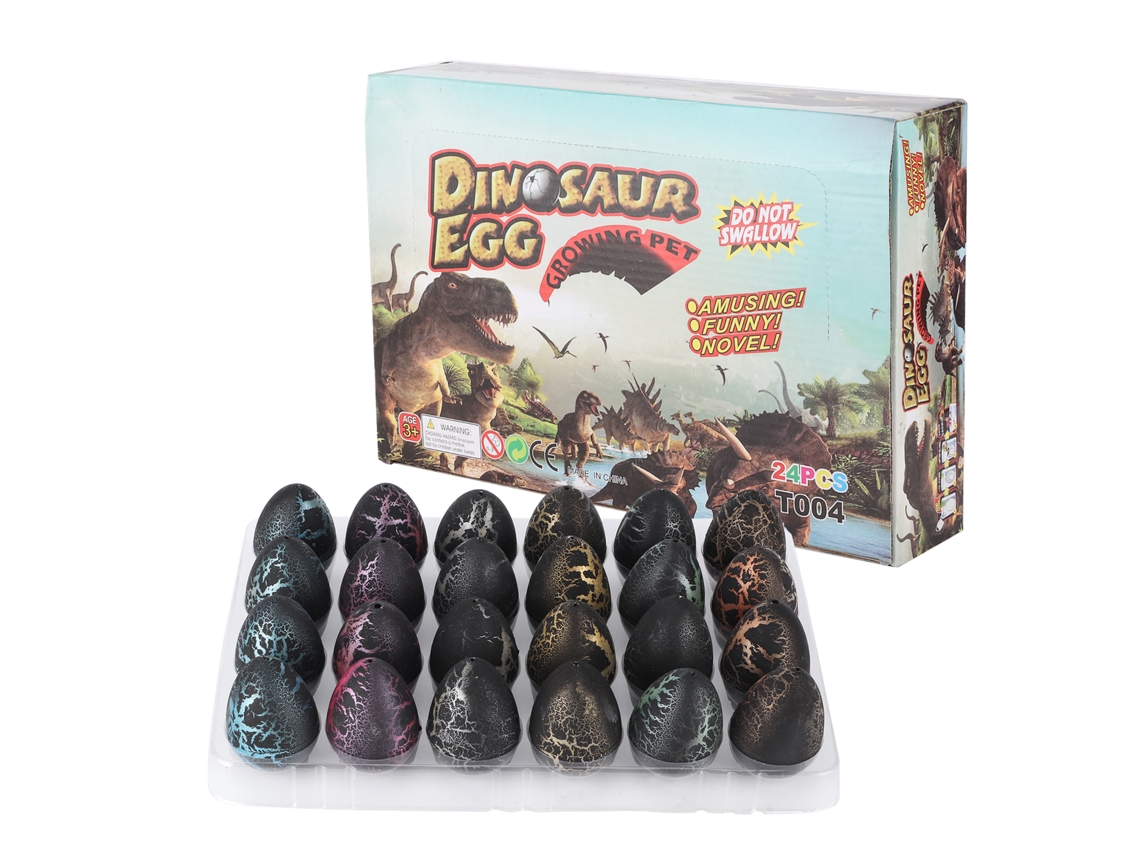 24 Huevos De Dinosaurio Que Crecen En El Agua, Juguete De Pascua Para Niños, Juguete Novedoso, Color Negro.