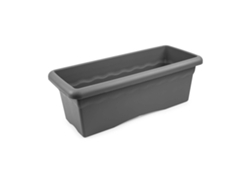 PLASTIKEN TERRA - Jardinera Rectangular, Medida 50 cm 14L Antracita