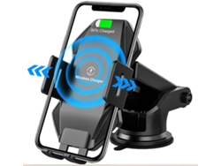 Cargador Crgador Inalambrico Auto Qi Fast Sujeción Automatica Para Samsung Yizhood Negro
