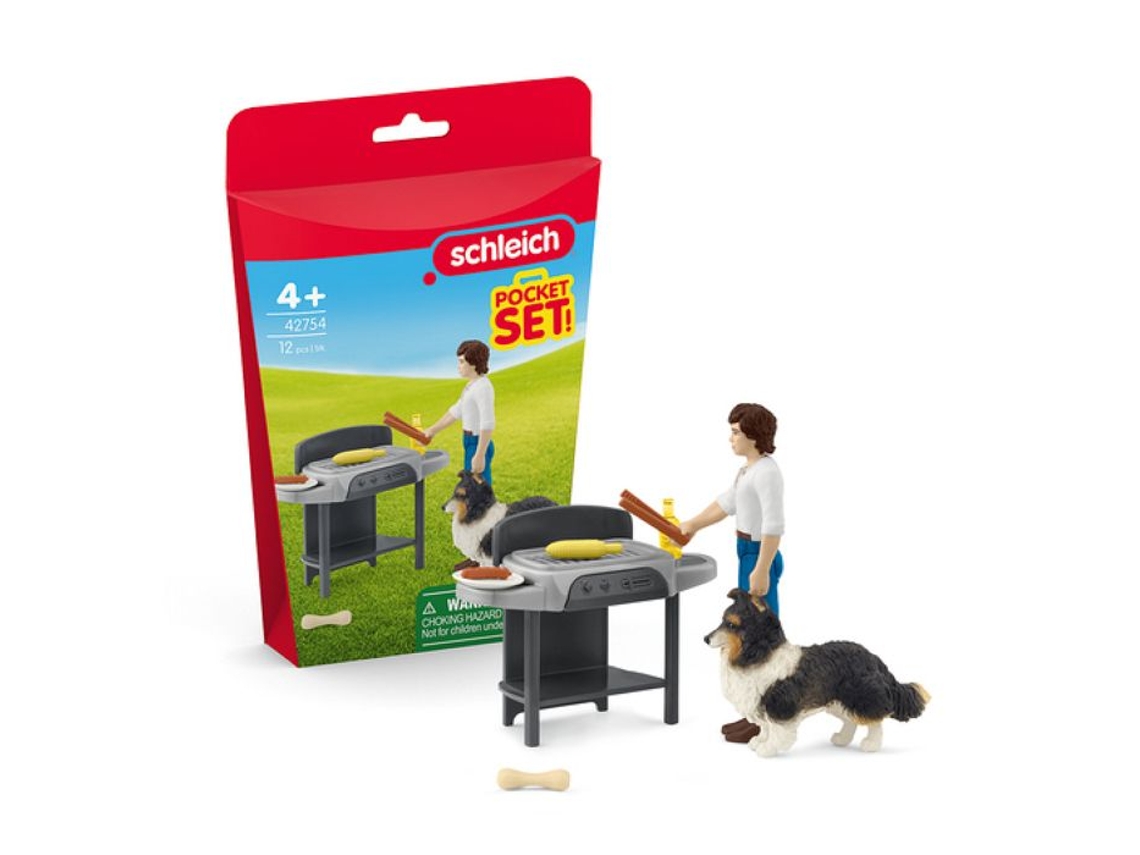 Schleich Horse Club Mini Play Set Barbacoa con Tom 12 piezas Edades 4+ Mixto