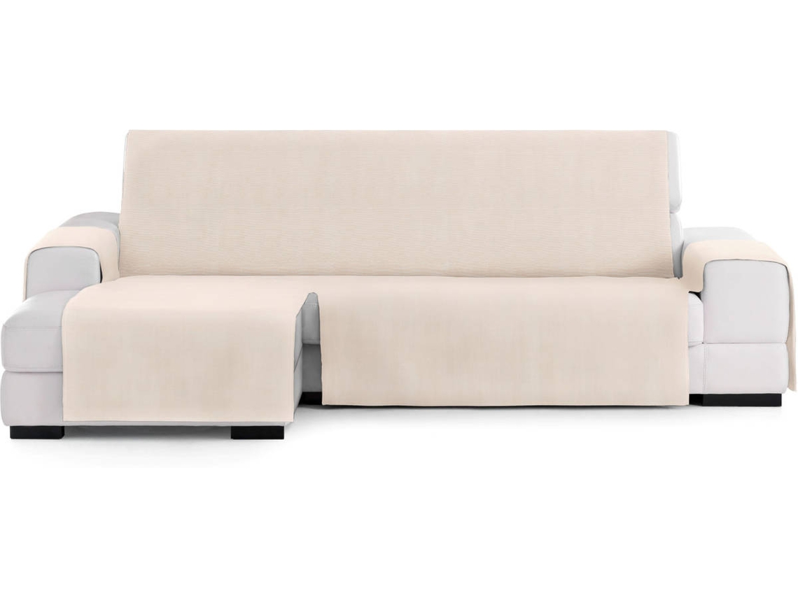 Funda Chaise Longue TODOPARAMICASA Levante Blanco Roto (Brazo Izquierdo - Tela  - 290 cm)