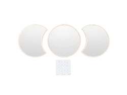 Juego De Espejos Decorativos De Acrílico Y Madera Con Fases Lunares Para Pared Autoadhesiva, Sala De Estar, Dormitorio.