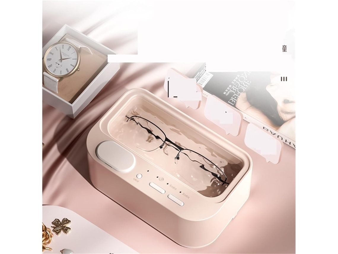 Limpiador Ultrasónico Portátil Mejorado Para El Hogar, Máquina De Limpieza Para Joyas, Gafas Y Brochas De Maquillaje (rosa)