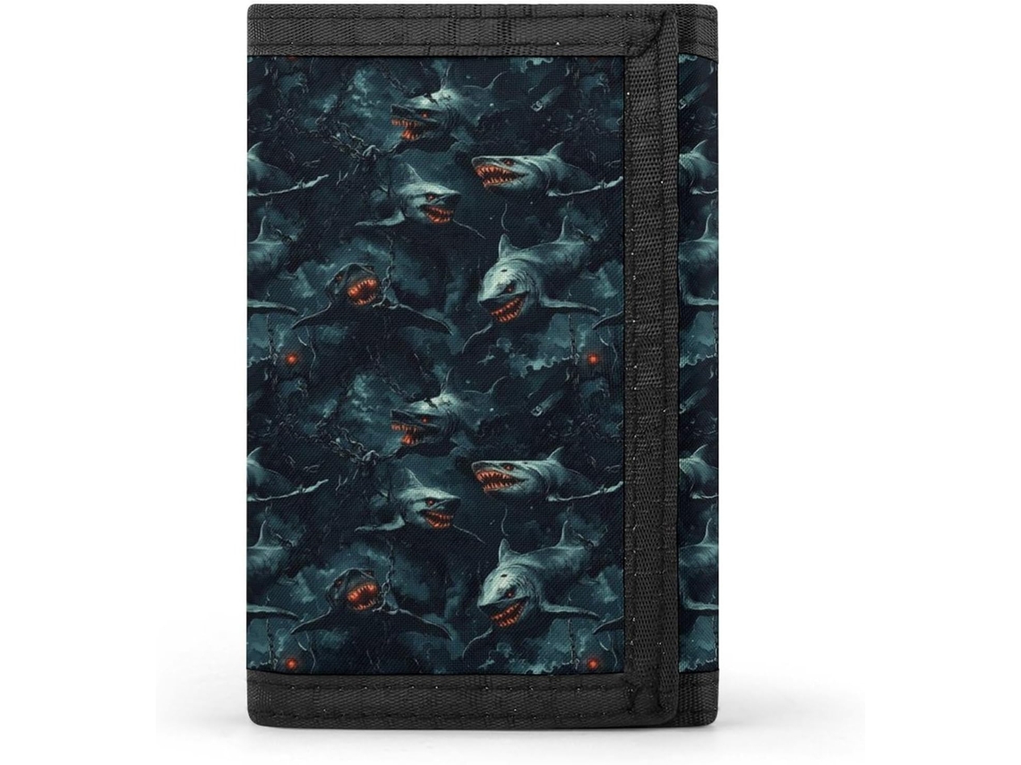 Cartera Poliéster Con Cremallera Para Hombre Diseño Estampado