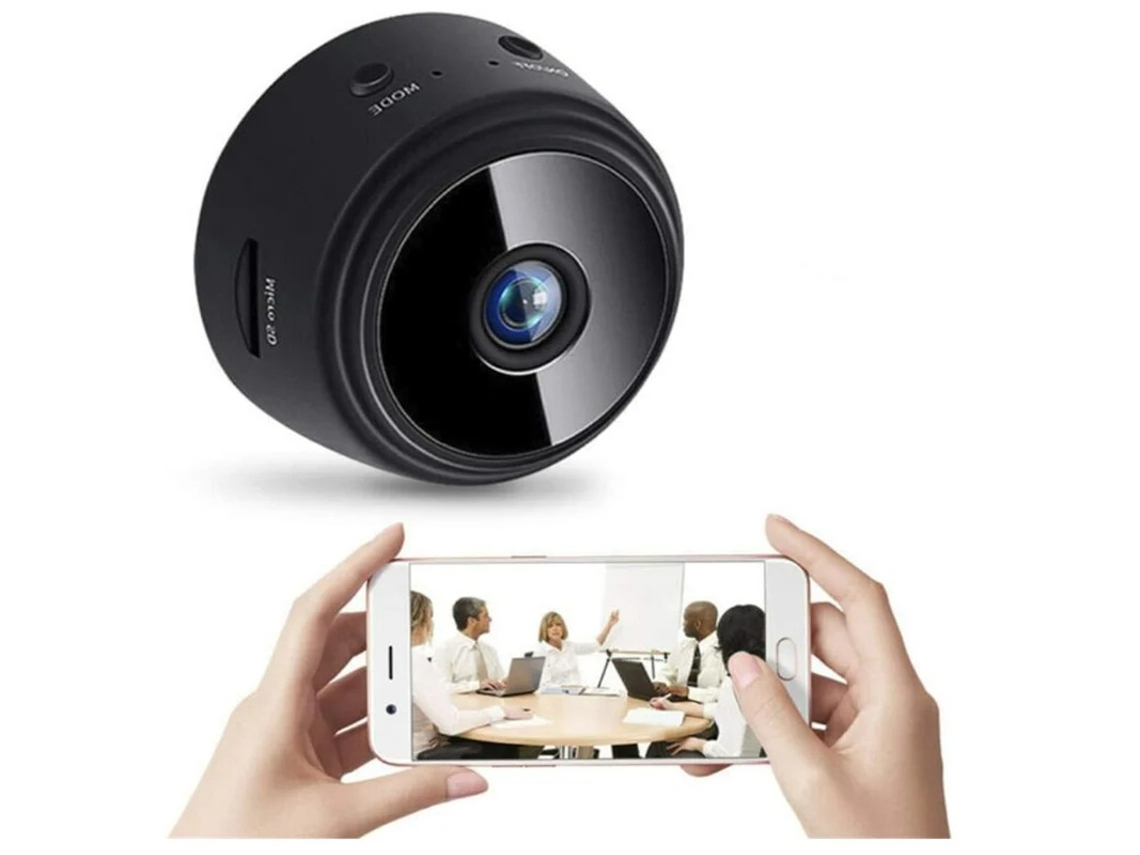 Minicámara Yizhood A9 1080P Full HD inalámbrica con audio y video para seguridad del hogar, color negro